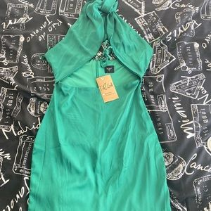Maya Green Silk Dress (Tazga NWT) / Size S